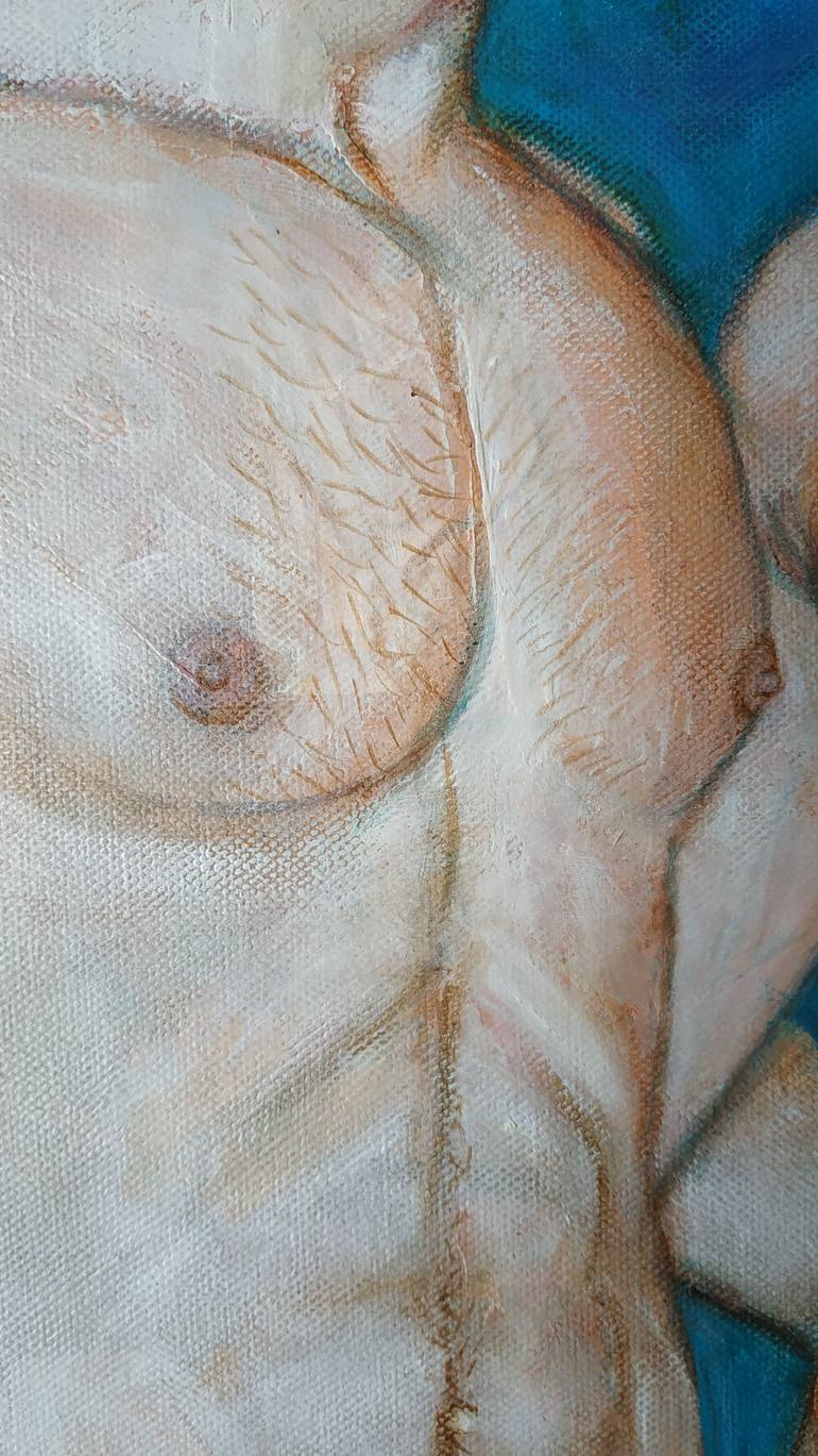 Original Figurative Men Painting by Loic Le Phoque Fringant