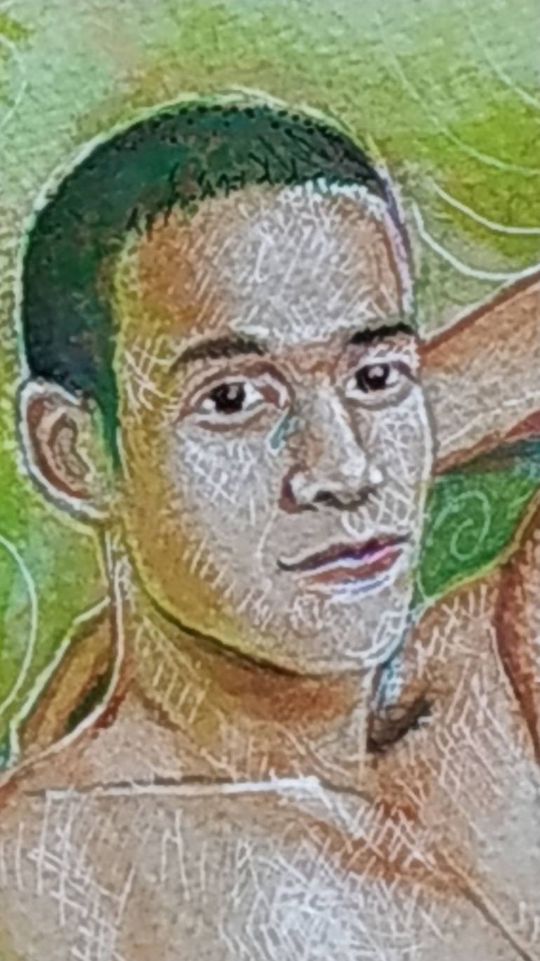 Original Figurative Nude Painting by Loic Le Phoque Fringant
