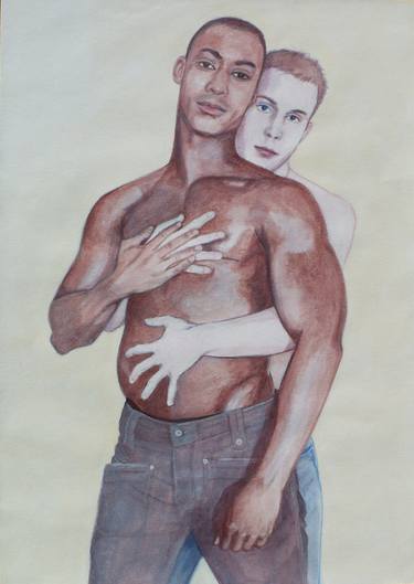 Print of Figurative Love Paintings by Loic Le Phoque Fringant
