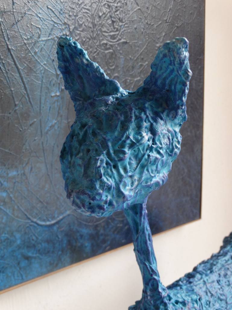 Original Expressionism Cats Sculpture by Loic Le Phoque Fringant