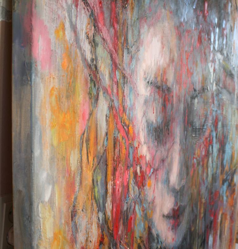 Original Expressionism People Painting by Evelyn Hamilton