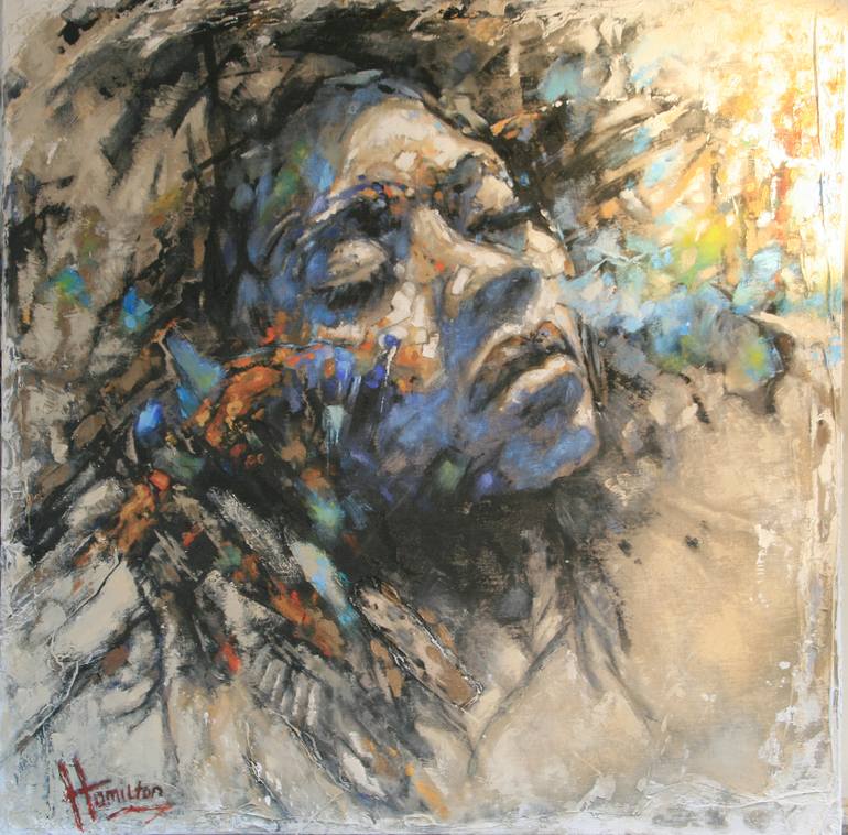 Original Modern Portrait Painting by Evelyn Hamilton