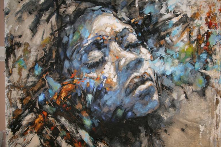 Original Modern Portrait Painting by Evelyn Hamilton