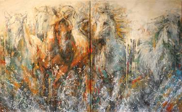 Original Modern Horse Paintings by Evelyn Hamilton