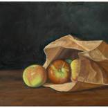 Apples in Paper Bag by Jean O'Brien