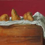 Three Pears on a Box by Jean O'Brien