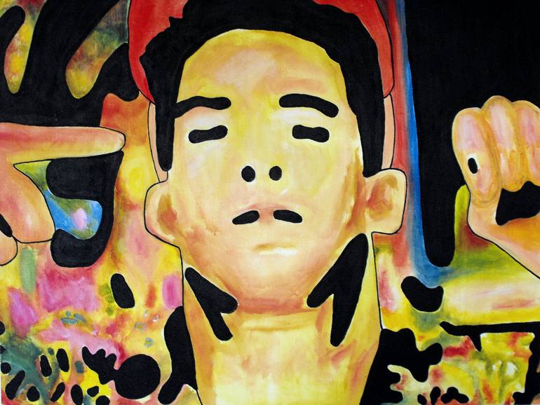 Kicking Painting by Kelly Wright Saatchi Art