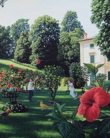 Original Realism Garden Paintings by Steve Easby
