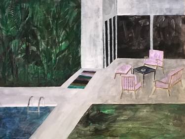 Original Documentary Architecture Paintings by Lina Lindqvist