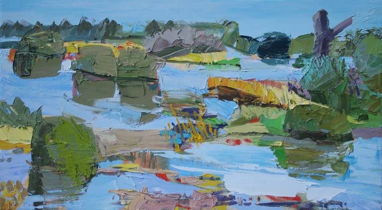 Original Abstract Water Paintings by Lise Temple