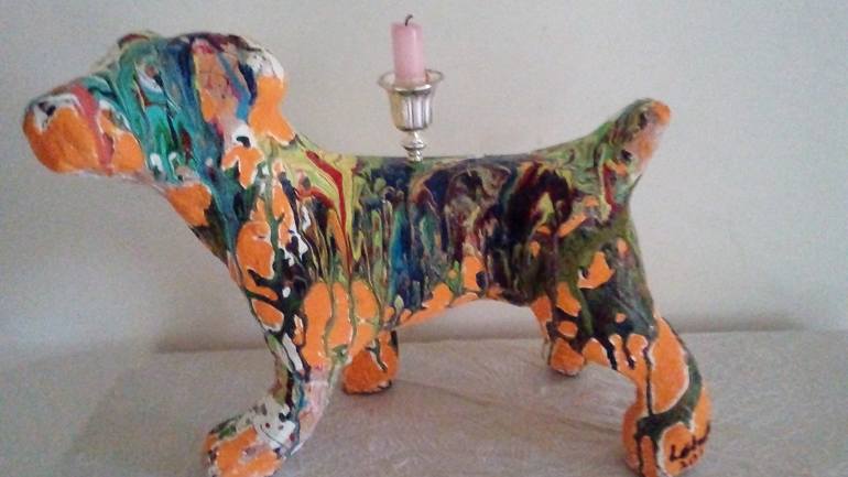 Original Dogs Sculpture by Lorraine Chatwin