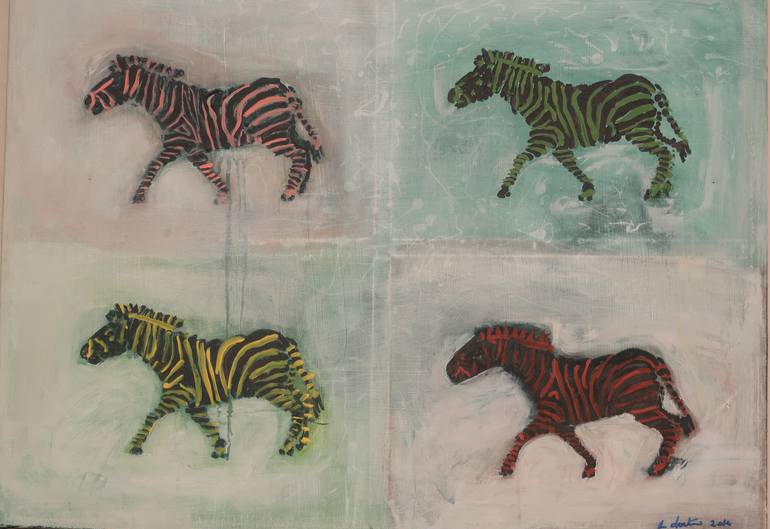 Original Street Art Animal Painting by Lorraine Chatwin