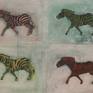 recycling paintings, experimenting with a stencil. street art, contemporary art. untamed.
