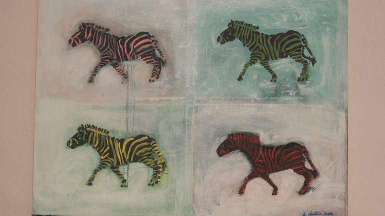 Original Street Art Animal Painting by Lorraine Chatwin