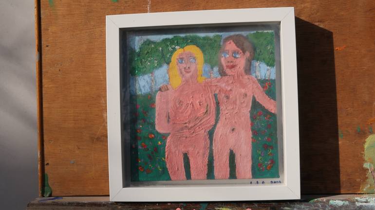 Original Figurative Love Painting by Lorraine Chatwin