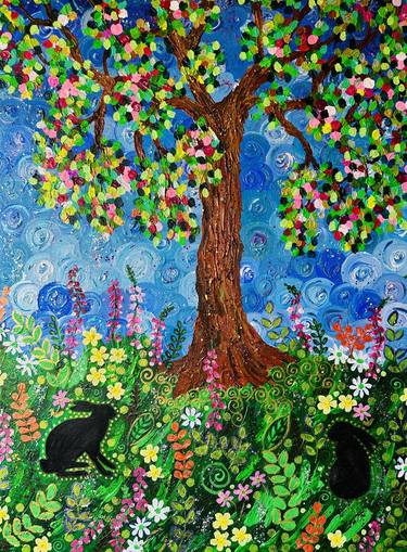 Original Expressionism Tree Paintings by Charron Pugsley-hill