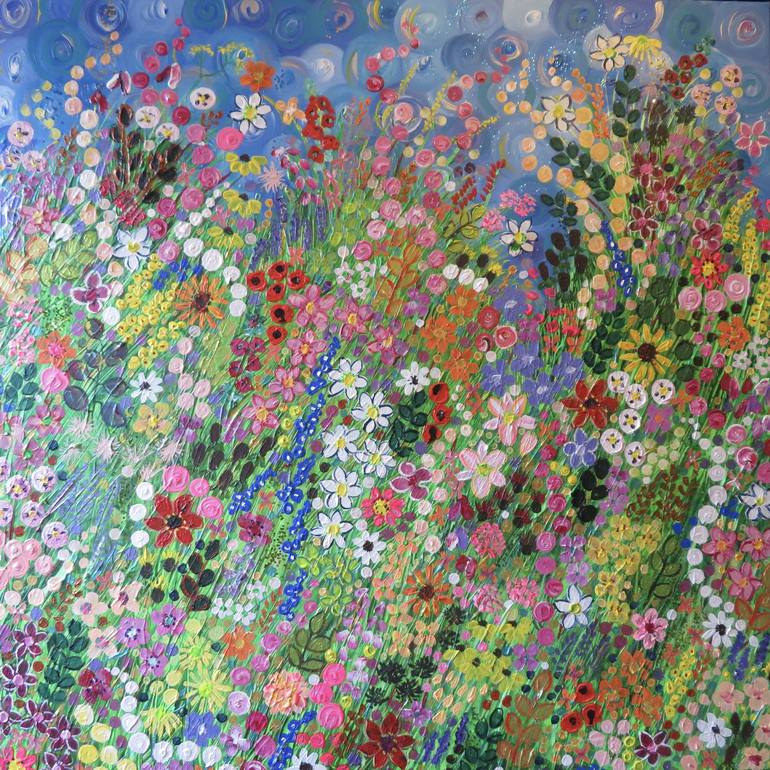 Original Expressionism Floral Painting by Charron Pugsley-hill