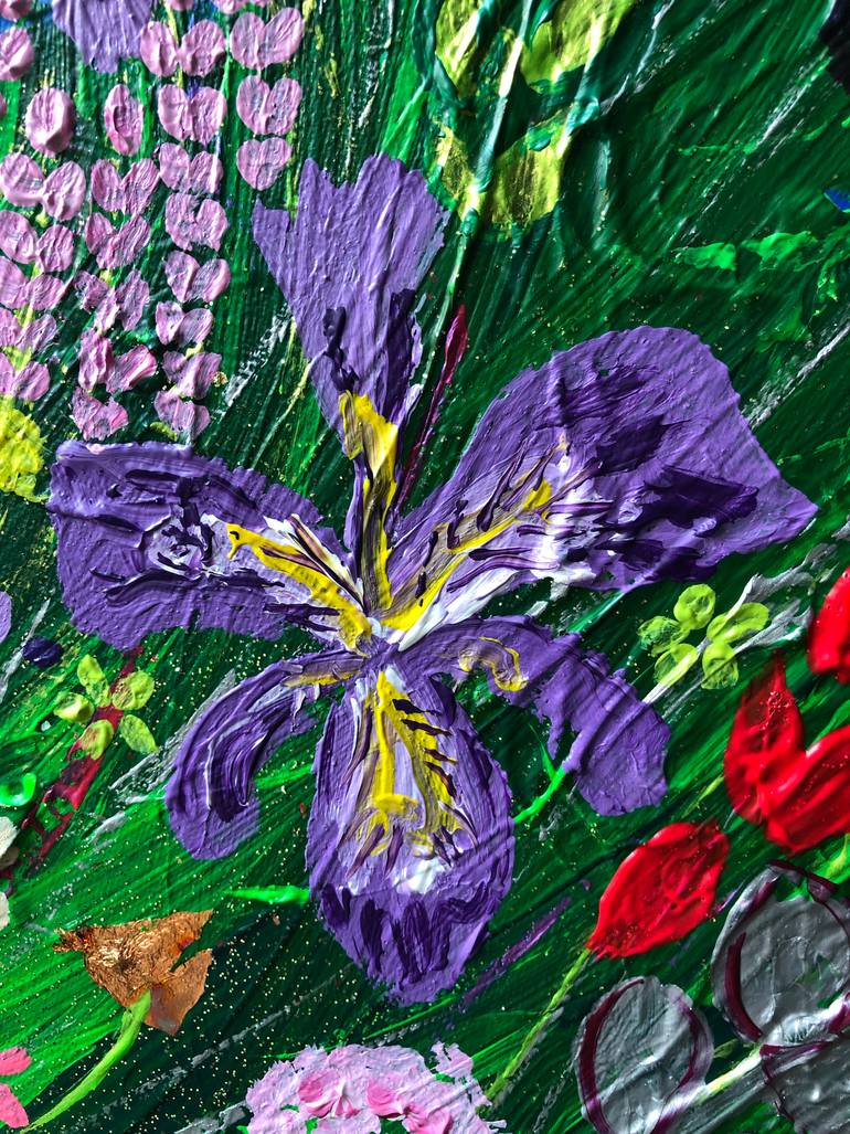 Original Abstract Expressionism Floral Painting by Charron Pugsley-Hill