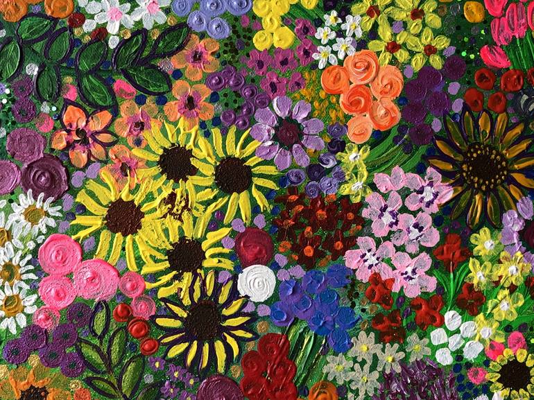 Original Contemporary Floral Painting by Charron Pugsley-hill