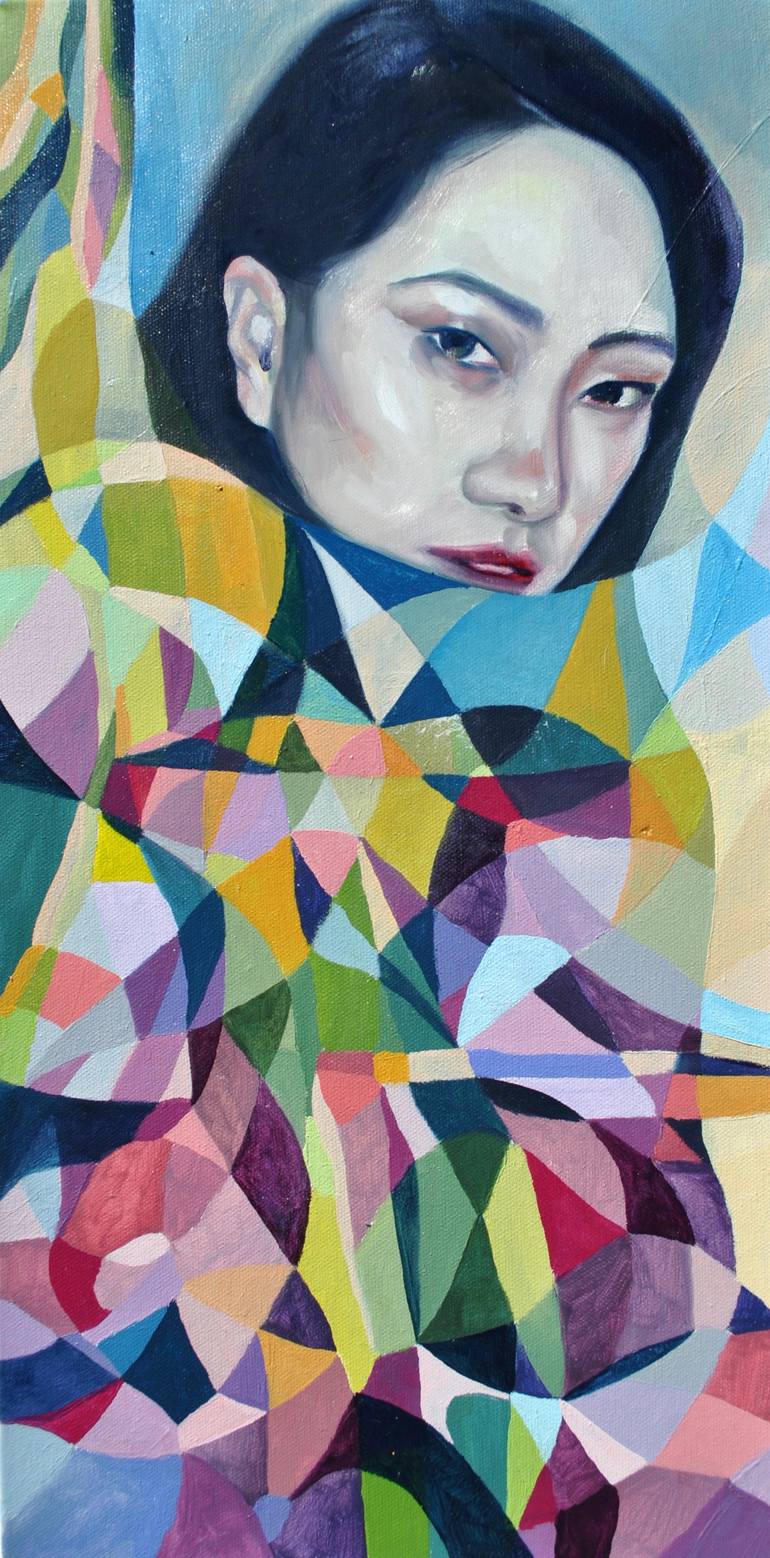 Original Abstract Expressionism Women Painting by Nicole Ida Fossi