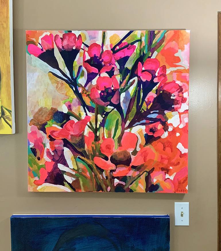 Original Expressionism Floral Painting by Nicole Ida Fossi