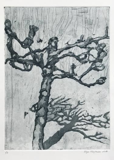 Print of Mortality Printmaking by Olga Kleytman