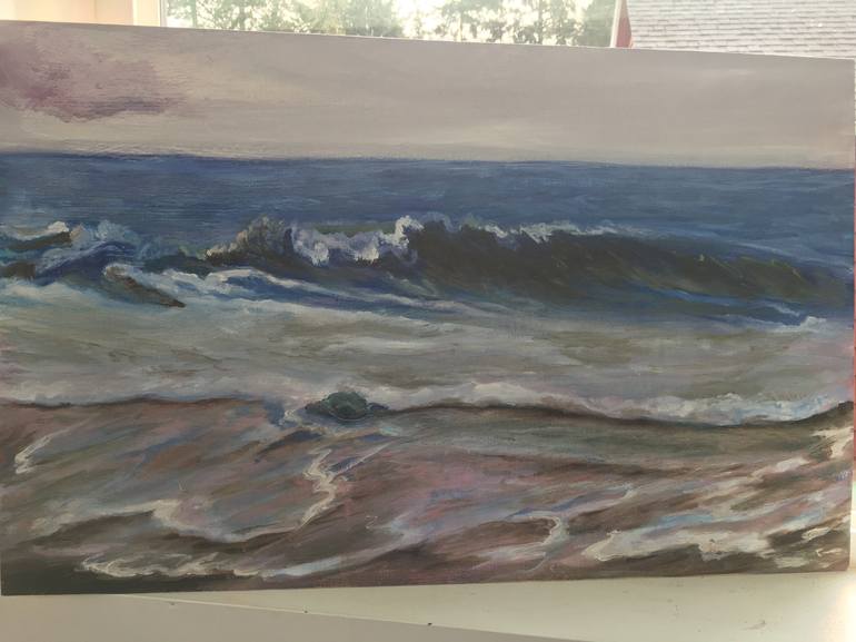 Original Figurative Beach Painting by Sue Hutchins