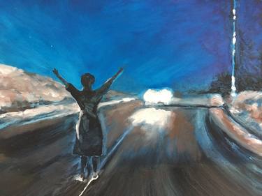 Original Figurative Cinema Paintings by Sue Hutchins