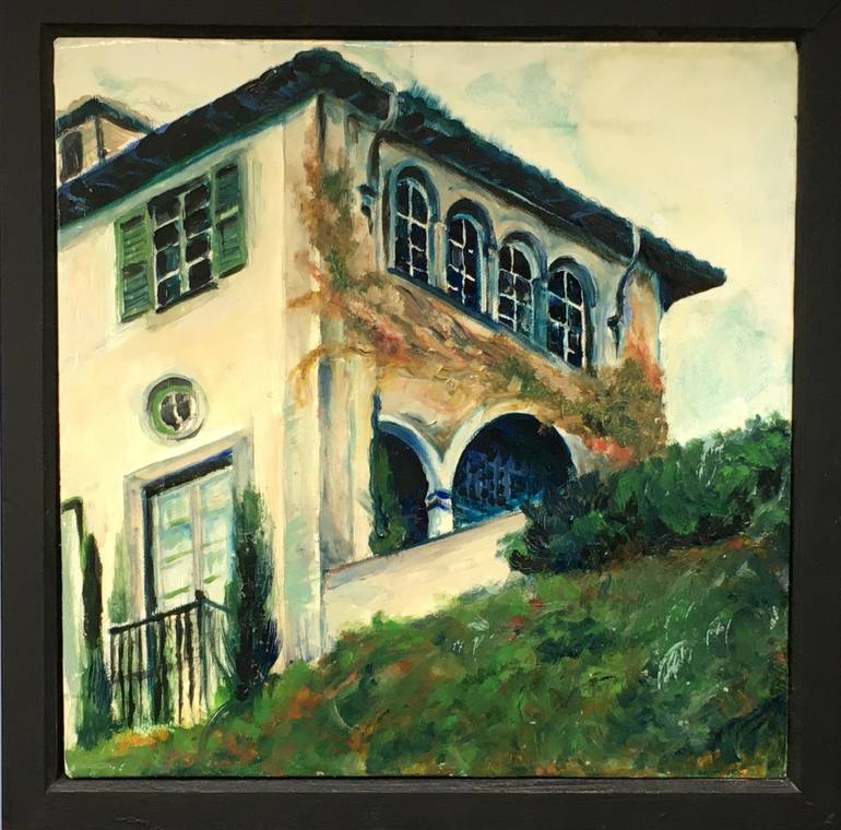Original Impressionism Architecture Painting by Sue Hutchins