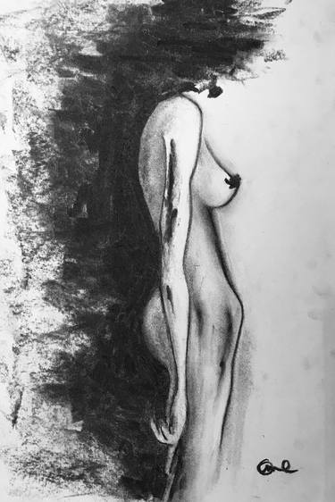 Original Illustration Nude Drawing by Emelie Coffey