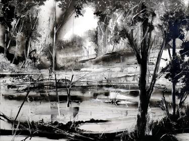 Original Abstract Landscape Painting by Fred Fau