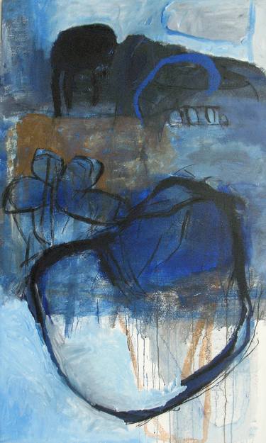 Original Abstract Floral Painting by Joss Attal