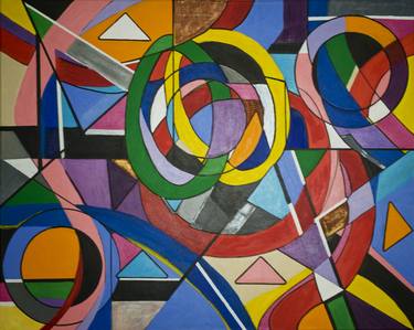 Original Geometric Painting by Jose Rojas