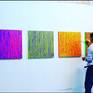 paintings in the Torrent series in my studio