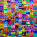 Flux Pink Green Indigo by Colin McCallum