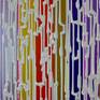 NOTE SPECIAL LOWER PRICE FOR LIMITED PERIOD ADDED 17 AUGUST 2020
My Eclipse series of paintings have evolved from my Interference, Torrent and Kaleidoscope works. Eclipse are a combination of all of these. Built up in layers with vibrant multi-colour metallic and fluorescent paints which then become almost obscured by a thick layer of single colour paint that is poured from the tube so it has texture. In this version, the paint in the foreground is white.