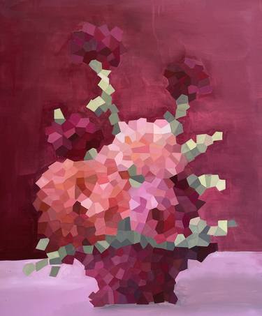 Original Abstract Floral Paintings by Jem Ennis