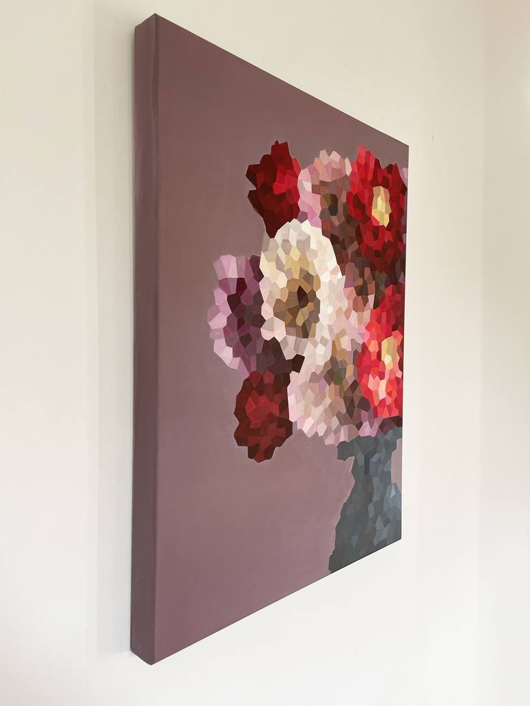 Original Abstract Floral Painting by Jem Ennis