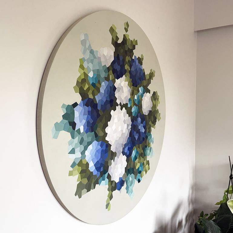 Original Abstract Botanic Painting by Jem Ennis