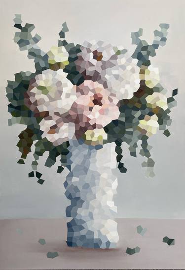 Original Abstract Floral Paintings by Jem Ennis