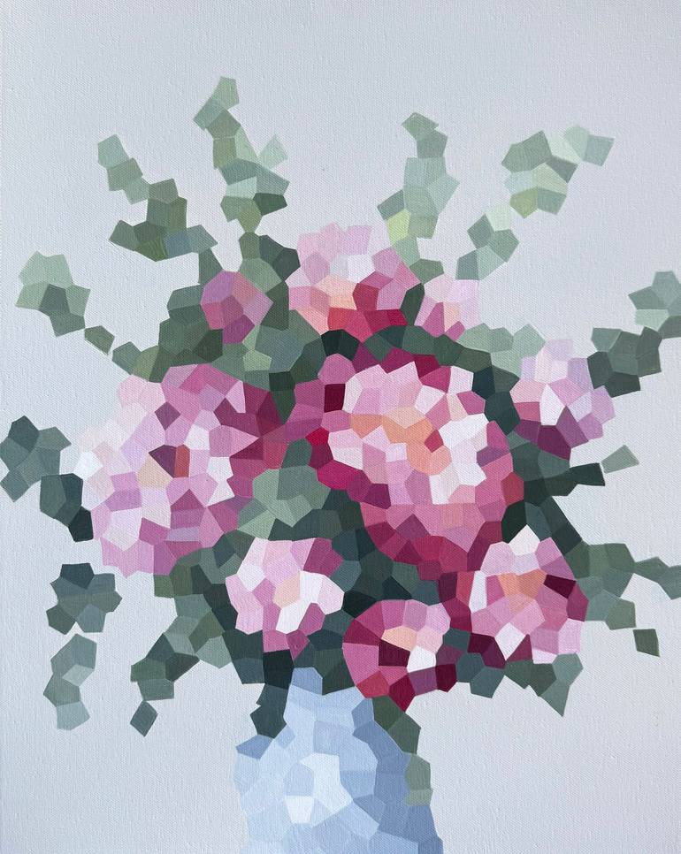 Crimson Velvet Bloom Painting by Jem Ennis Saatchi Art Australia