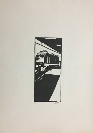 Original Train Printmaking by Gaetano Vella