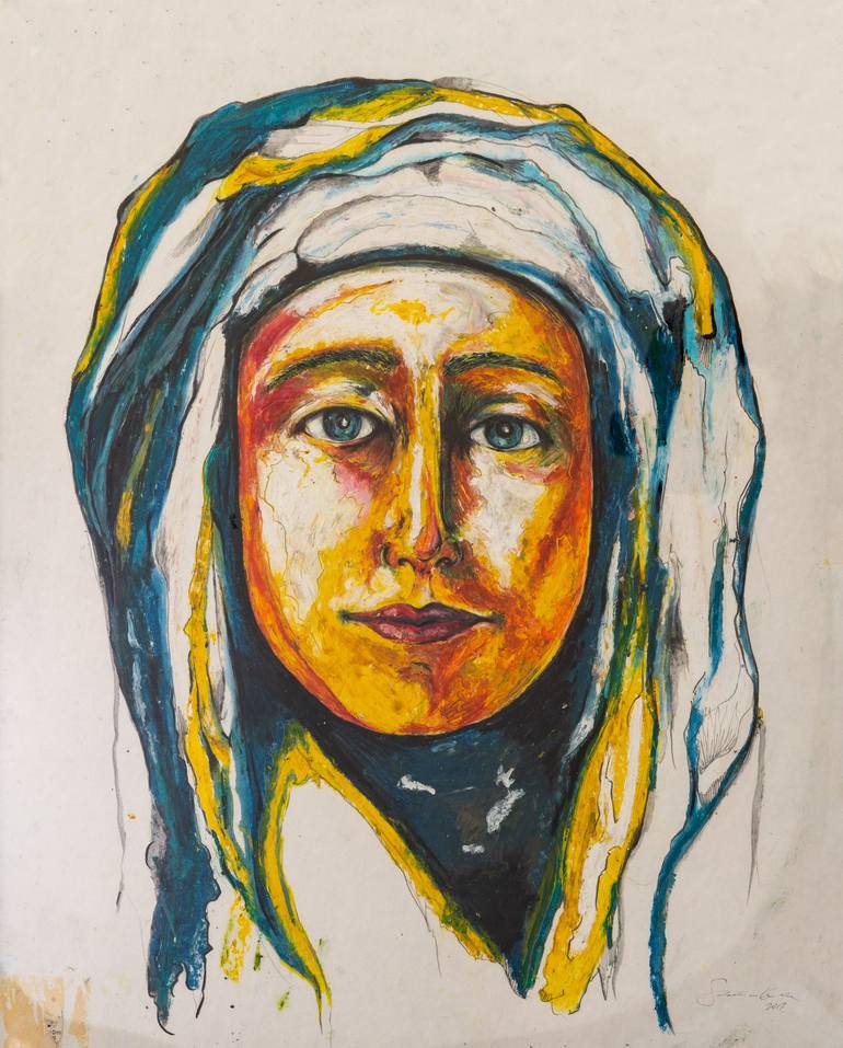 Second Mary Drawing by Sarah Wolfe | Saatchi Art