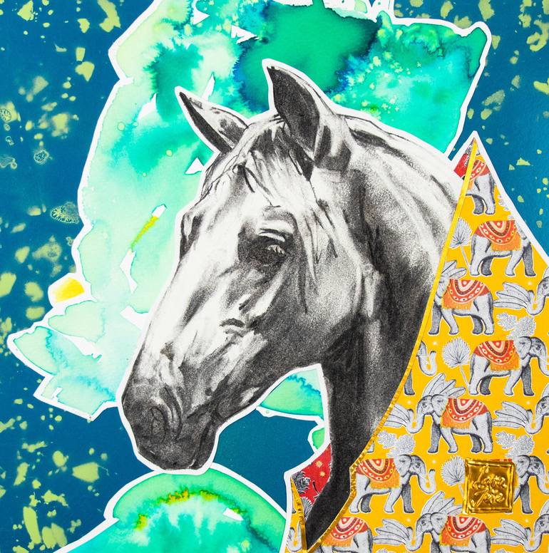 Original Horse Collage by Lara Ješe