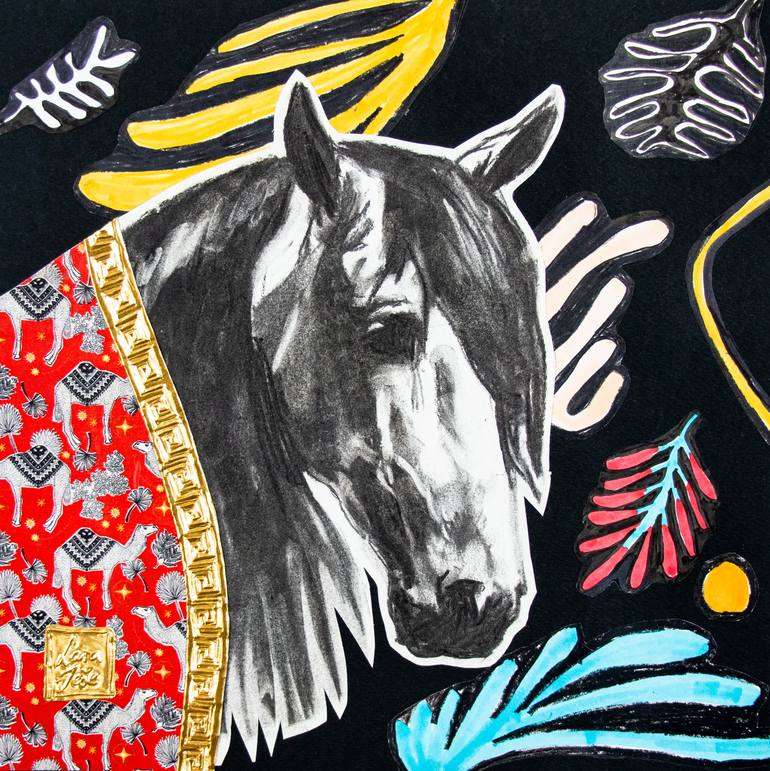 Original Horse Collage by Lara Ješe