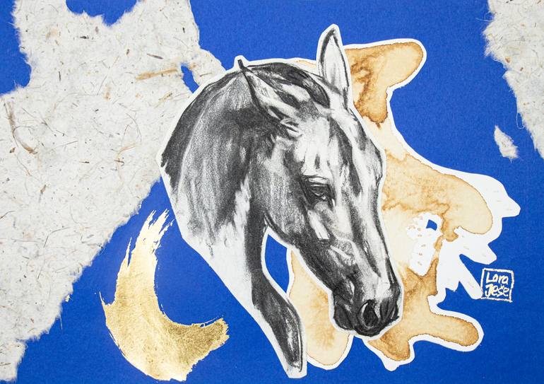 Original Horse Collage by Lara Ješe