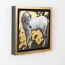 White Golden Horse, framed, from left