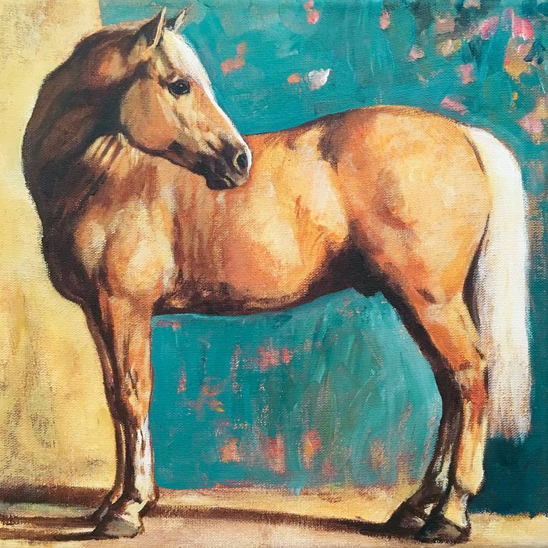 The Golden Horse Painting By Lara Jese Saatchi Art