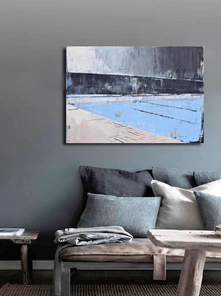 Original Minimalism Architecture Painting by Karina Antonczak