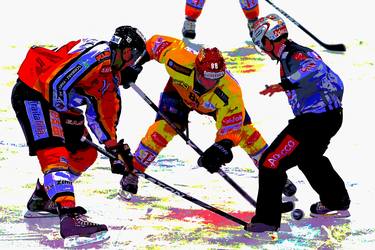 Saatchi Art Artist Robert Varadi; Mixed Media, “Eishockey - Limited Edition 1 of 1” #art